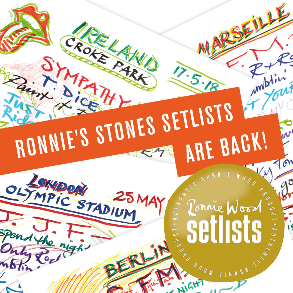 The Rolling Stones Fully Signed Setlist Certified